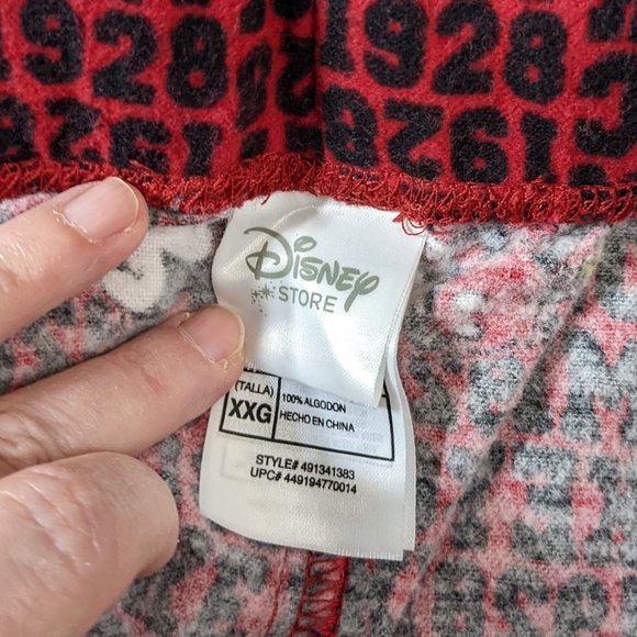 Mickey Mouse Flannel Sleep Pants in Red & Black Mickey Mouse Print - size XXL - Picture 5 of 7